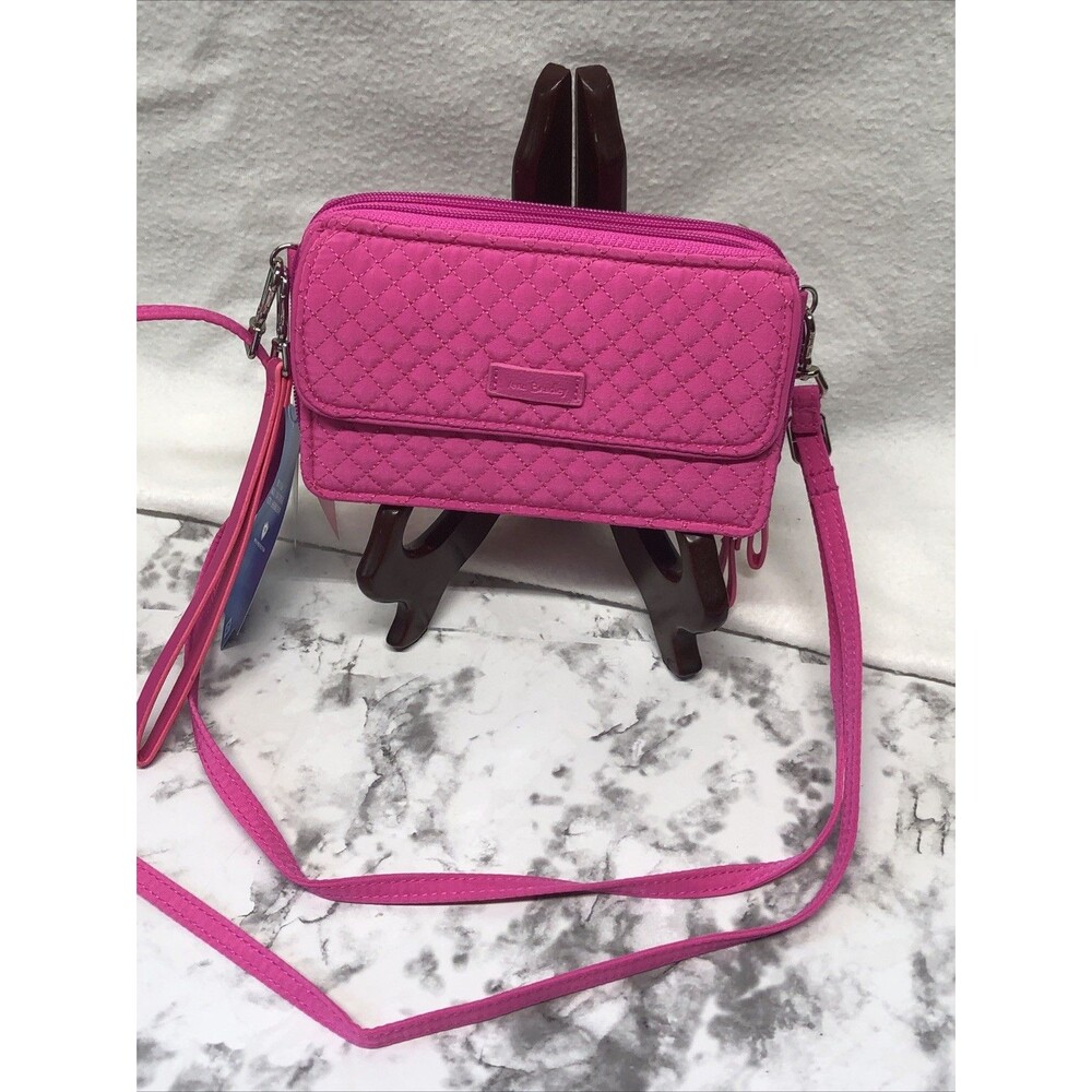 Vera Bradley Iconic RFID All in One Crossbody Rose Petal Pink NWD